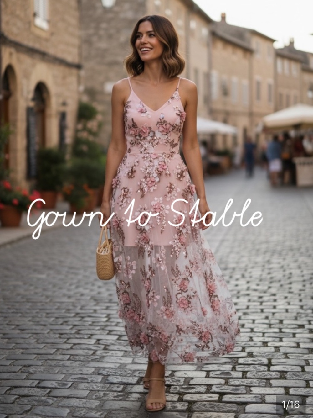 Dress The Population Sidney A-Line Sheer Lace
Floral Appliqué Gown